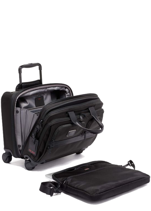 Shop Alpha 3 Deluxe 4 Wheeled Laptop Case Brief - Black in australian