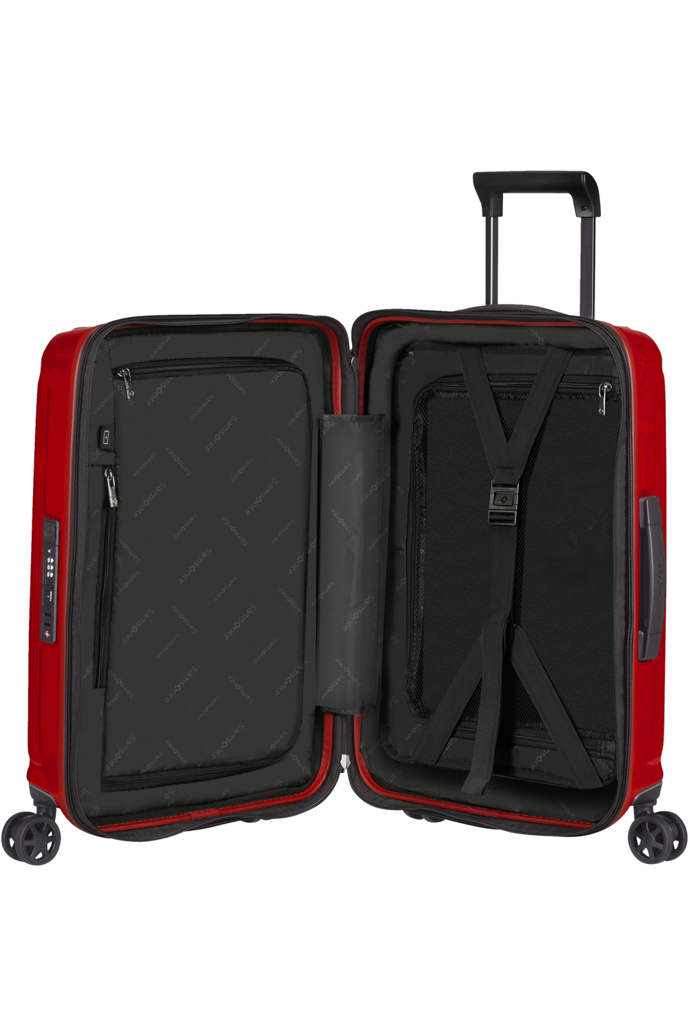 Shop NUON 55cm Spinner Expandable (4 wheels) - Metallic Red in australian