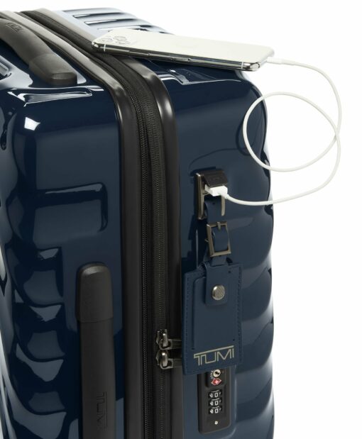 Shop 19 Degree International Expandable 4 Wheeled Carry-On - Navy in australian