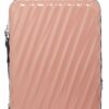 Shop 19 Degree International Expandable 4 Wheeled Carry-On - Blush/Navy Liquid Print in australian