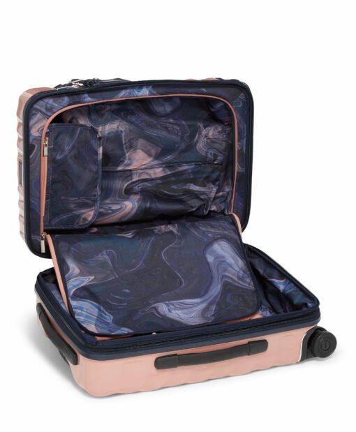 Shop 19 Degree International Expandable 4 Wheeled Carry-On - Blush/Navy Liquid Print in australian