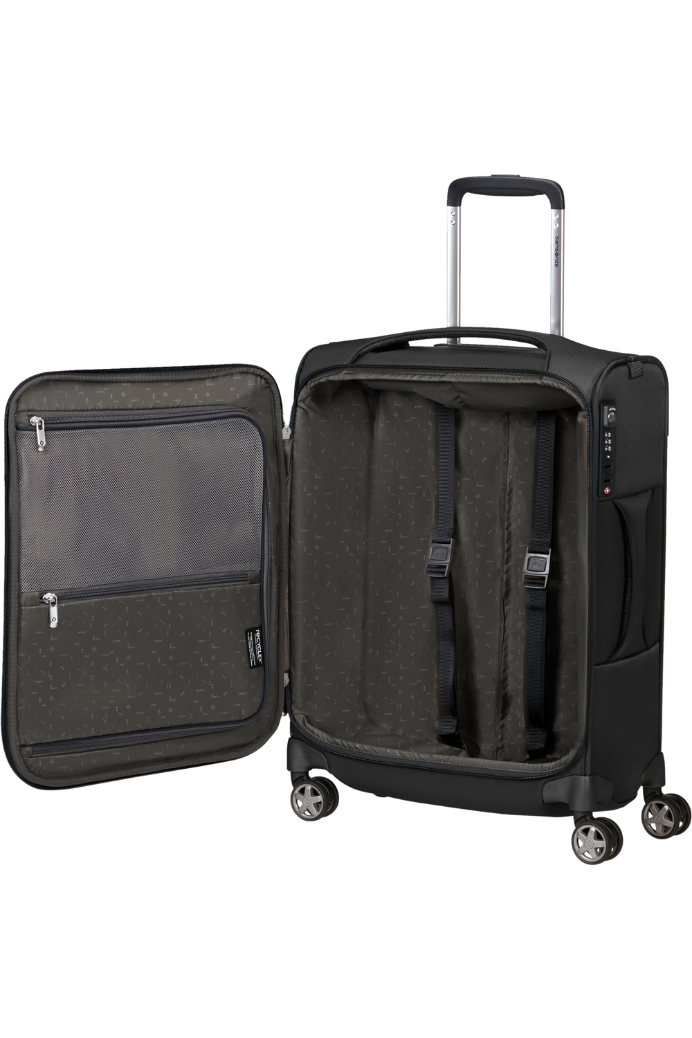 Shop D'LITE 55cm Spinner 4 wheels (20cm) 15.6" - Black in australian