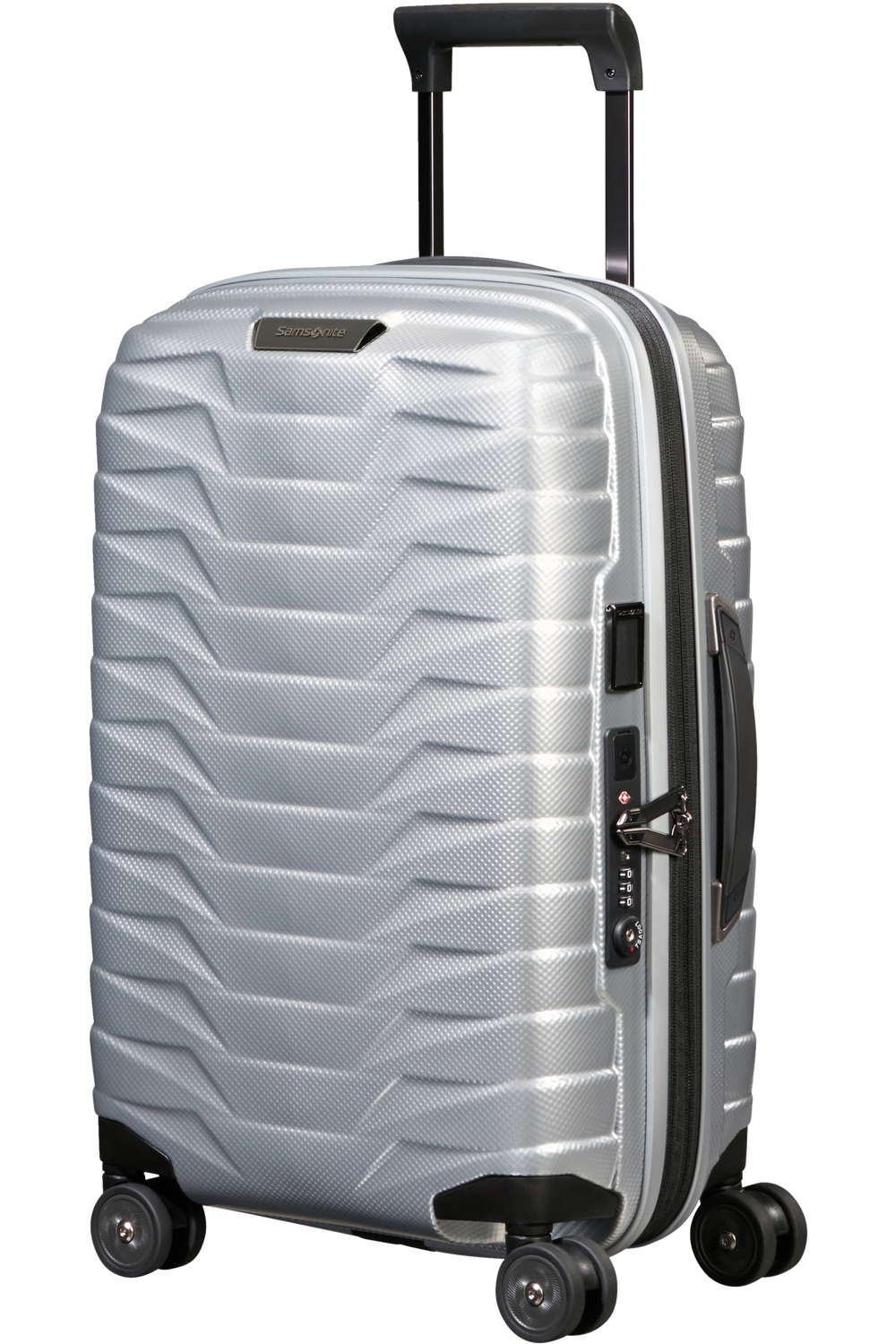 Shop PROXIS 55cm (23/26cm) Spinner Expandable (4 wheels) - Silver in australian