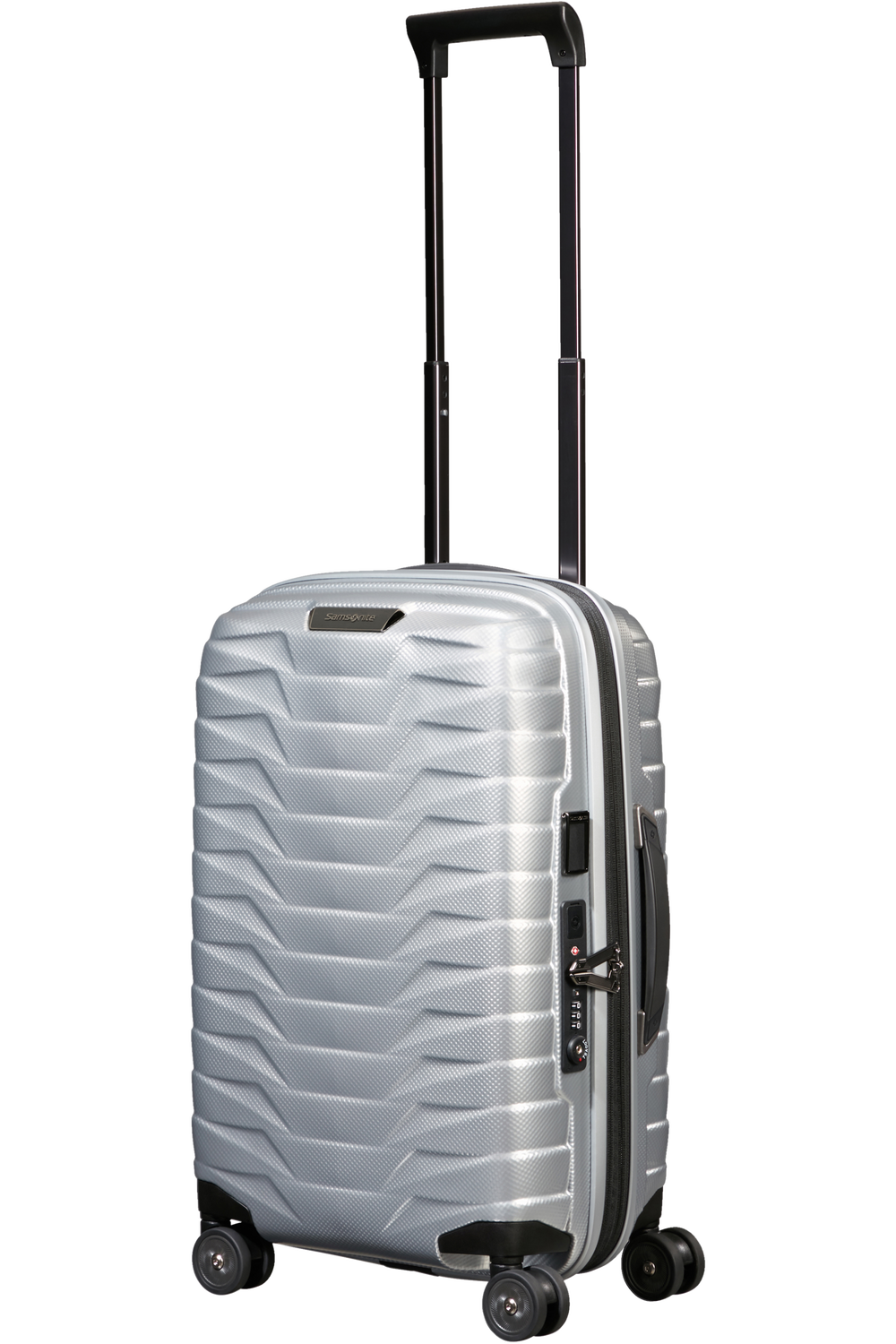 Shop PROXIS 55cm (23/26cm) Spinner Expandable (4 wheels) - Silver in australian