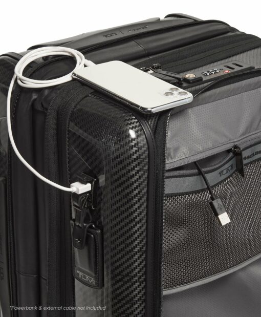 Shop TUMI MCLAREN Aero International Expandable 4 Wheel Carry-On - Carbon in australian