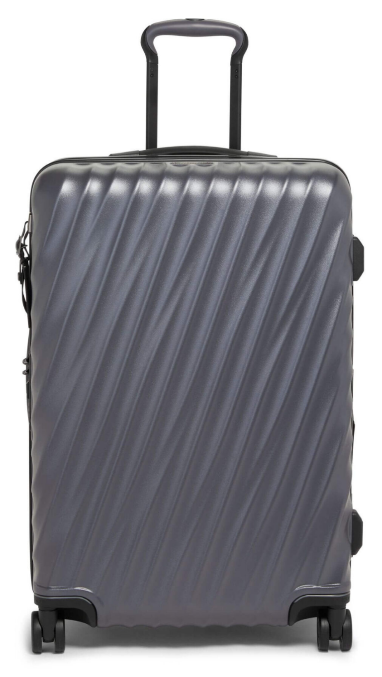 Shop 19 Degree Short Trip Expandable 4 Wheeled Packing Case - Grey Texture in australian