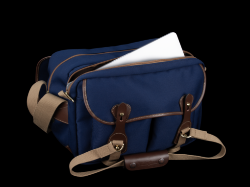 Shop 335 MKII Camera/Laptop Bag - Navy Canvas / Chocolate Leather in australian