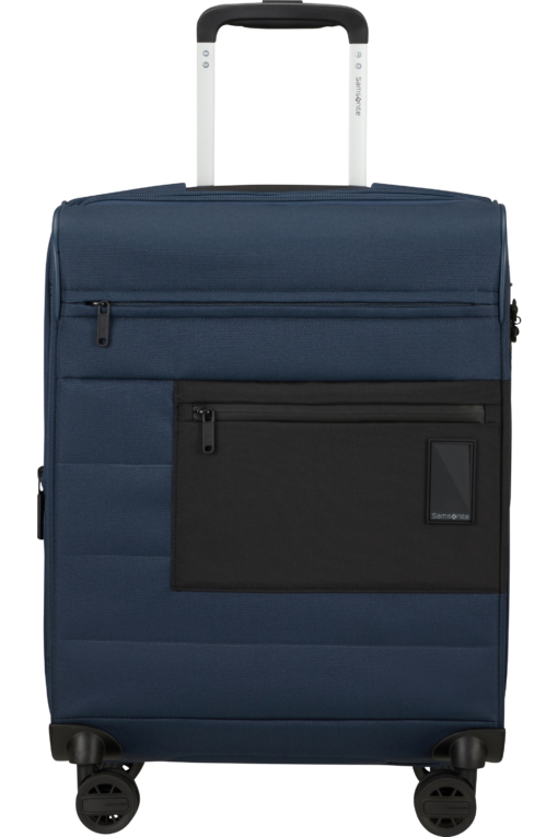 Shop VAYCAY Spinner Expandable (4 wheels) 55cm Length 40cm - Navy Blue in australian