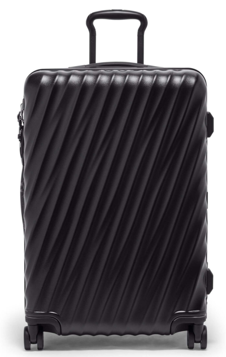 Shop 19 Degree Short Trip Expandable 4 Wheeled Packing Case - Black Textured in australian