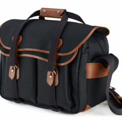 Shop 445 Camera Bag - Black Canvas / Tan Leather in australian