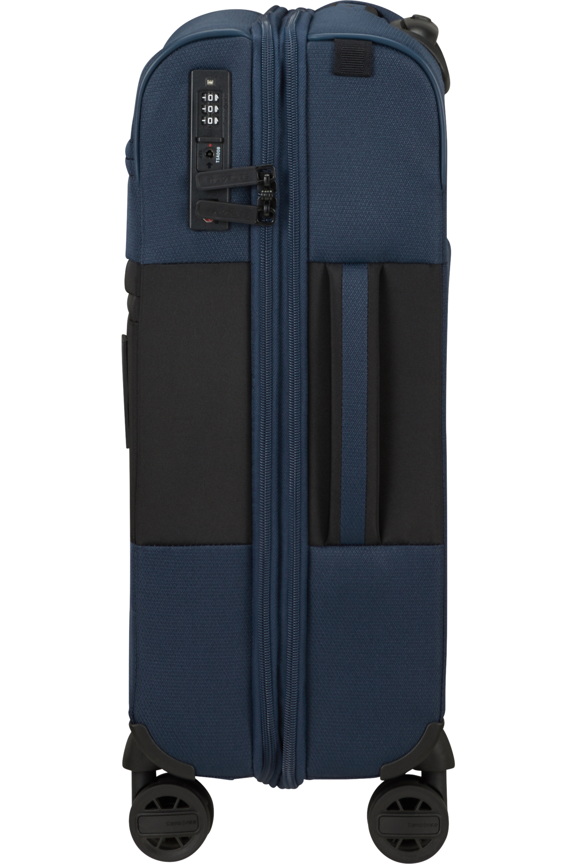 Shop VAYCAY Spinner Expandable (4 wheels) 55cm Length 40cm - Navy Blue in australian