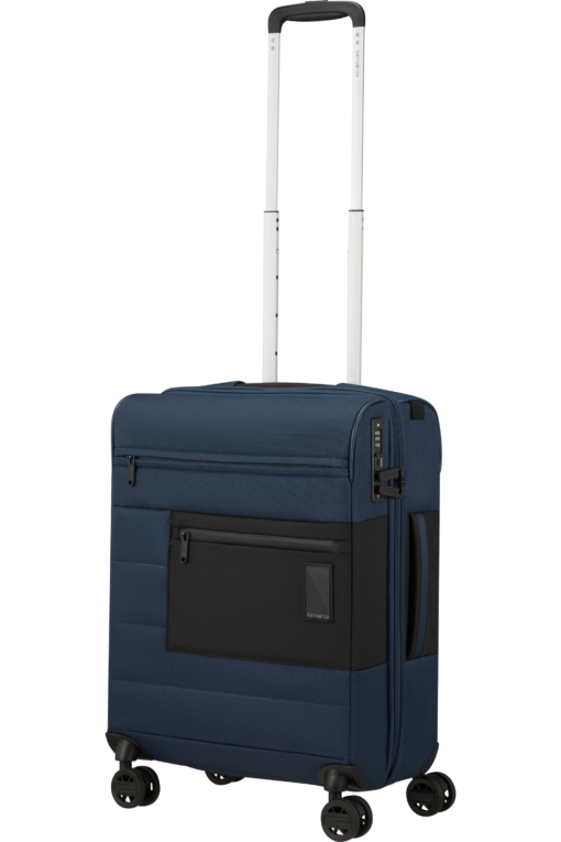 Shop VAYCAY Spinner Expandable (4 wheels) 55cm Length 40cm - Navy Blue in australian
