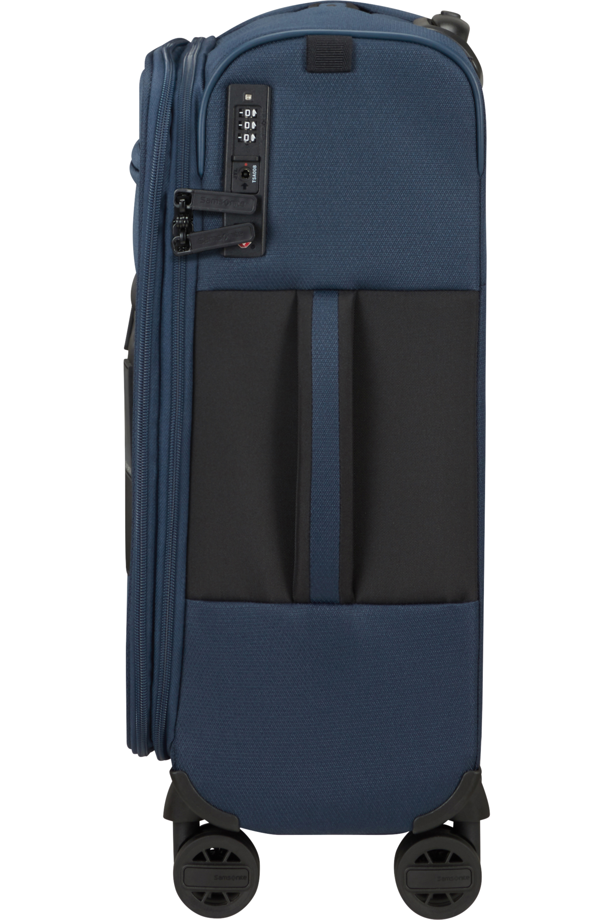 Shop VAYCAY Spinner Expandable (4 wheels) 55cm Length 35cm- Navy Blue in australian