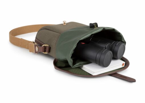 Shop Galbin Binocular Case - 8 / Sage FibreNyte / Chocolate Leather in australian