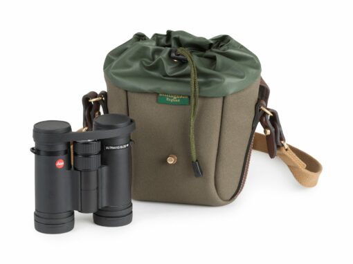 Shop Galbin Binocular Case - 8 / Sage FibreNyte / Chocolate Leather in australian