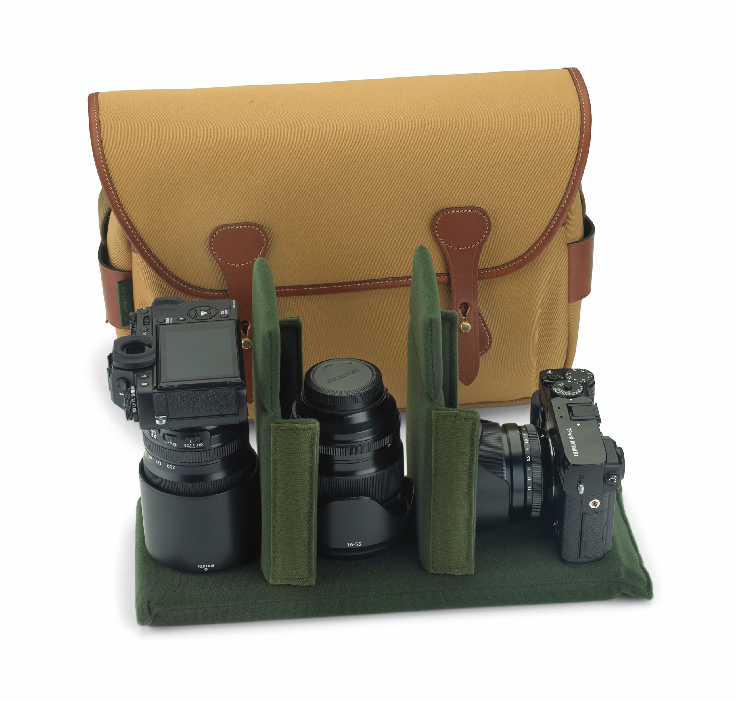 Shop S4 Camera Bag - Sage FibreNyte / Chocolate Leather in australian