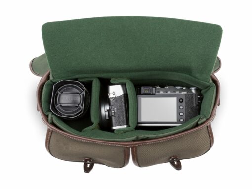 Shop Hadley Small Pro Camera Bag - Sage FibreNyte / Chocolate Leather in australian