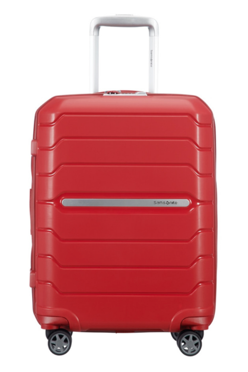 Shop FLUX Expandable Cabin Suitcase 55cm (4 Wheel) - Red in australian