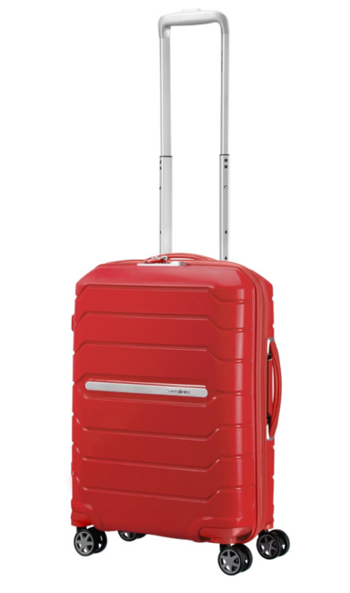 Shop FLUX Expandable Cabin Suitcase 55cm (4 Wheel) - Red in australian