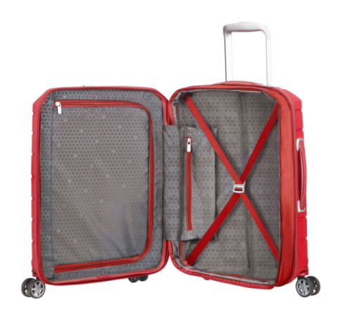 Shop FLUX Expandable Cabin Suitcase 55cm (4 Wheel) - Red in australian