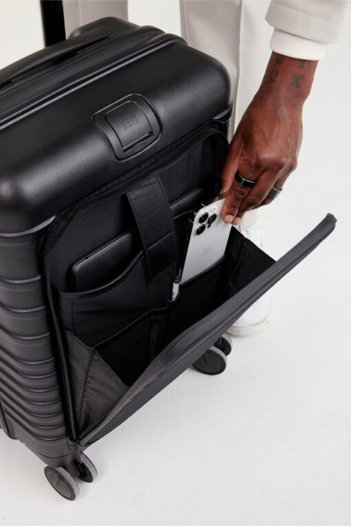 Shop The Front Pocket Carry-On Roller in Black in australian