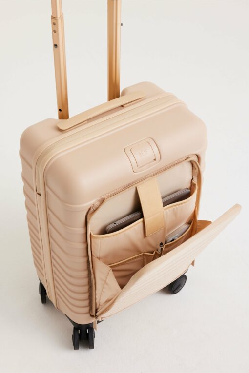 Shop The Front Pocket Carry-On Roller in Beige in australian