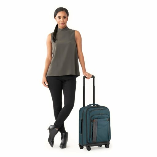 Shop ZDX INTERNATIONAL 53cm Carry-On Expandable Spinner - Ocean in australian