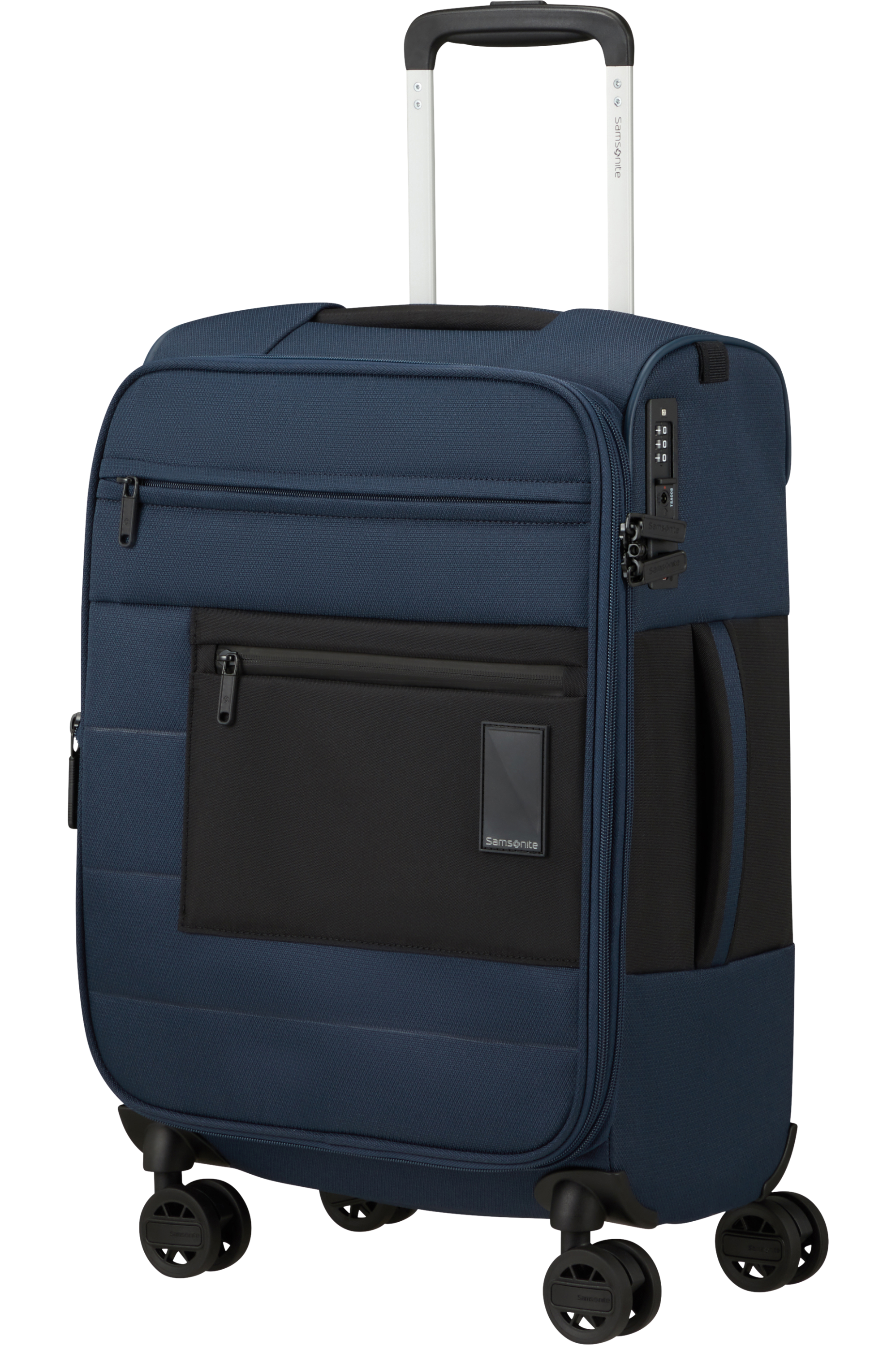 Shop VAYCAY Spinner Expandable (4 wheels) 55cm Length 35cm- Navy Blue in australian