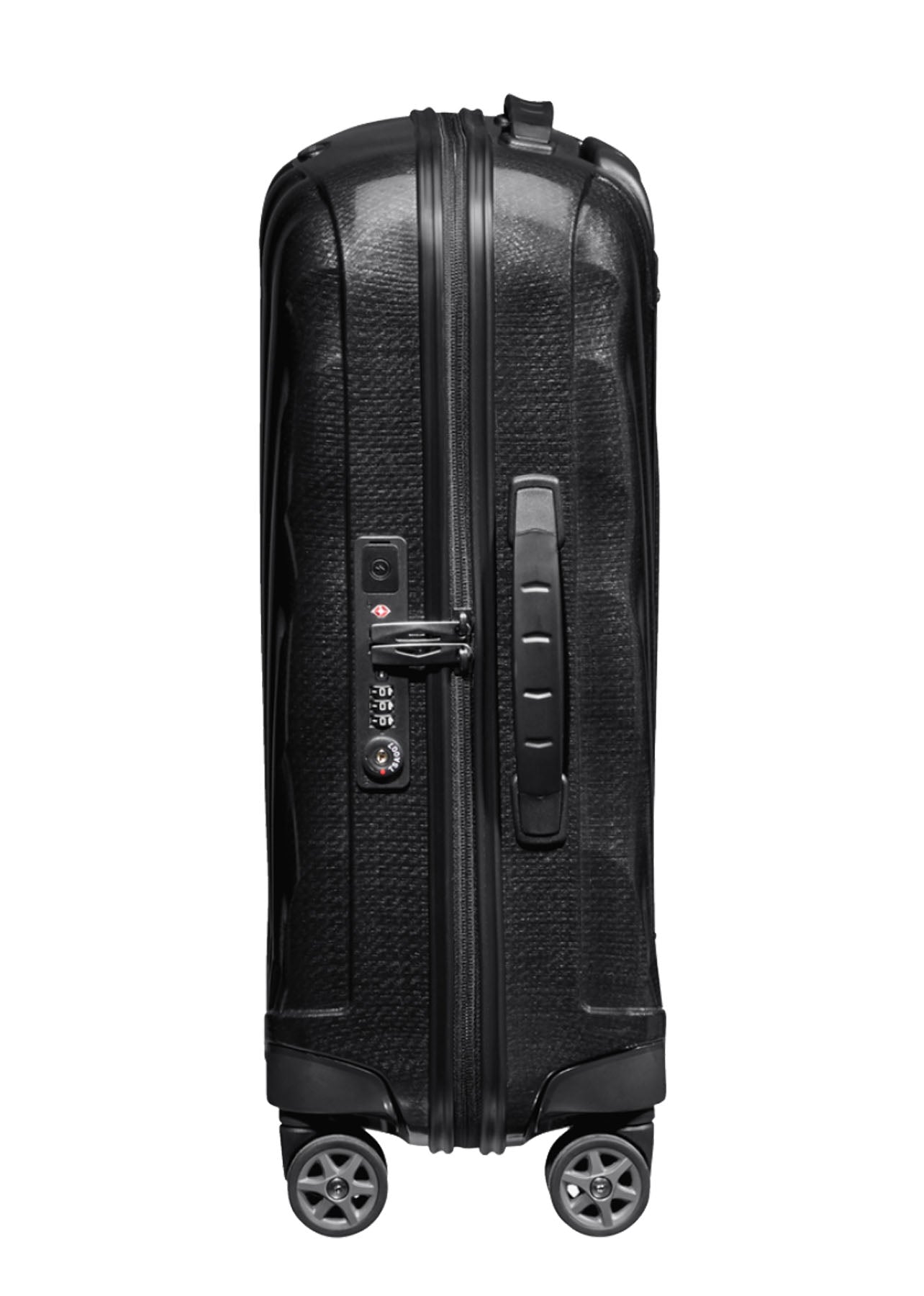 Shop C-Lite Spinner (4 wheels) 55cm Expandable Cabin - Black in australian