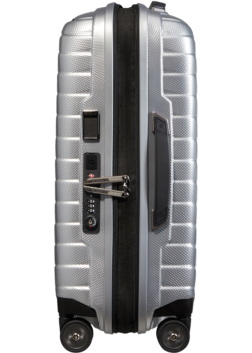 Shop PROXIS 55cm (20/23cm) Spinner Expandable (4 wheels) - Silver in australian