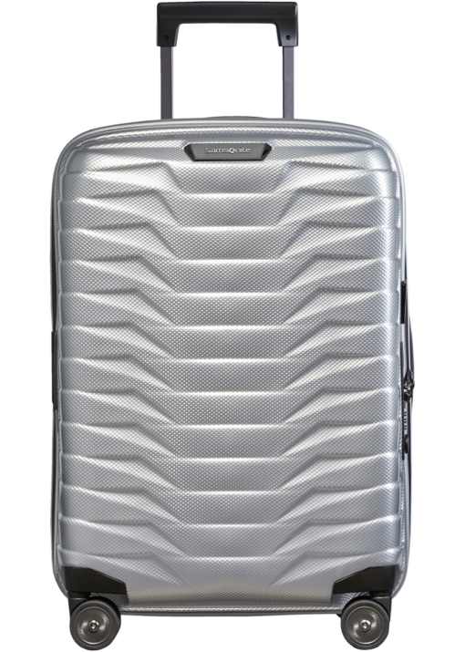 Shop PROXIS 55cm (20/23cm) Spinner Expandable (4 wheels) - Silver in australian