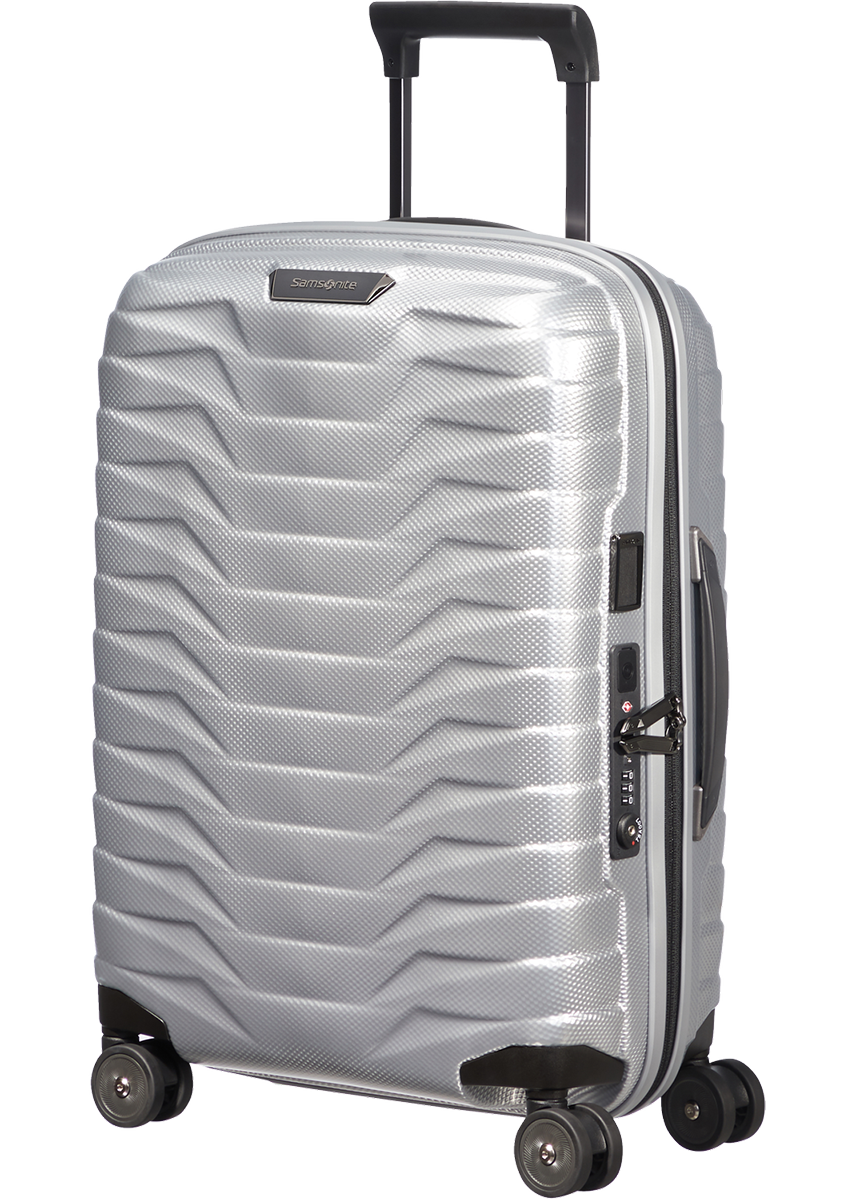 Shop PROXIS 55cm (20/23cm) Spinner Expandable (4 wheels) - Silver in australian