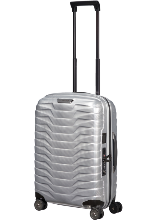 Shop PROXIS 55cm (20/23cm) Spinner Expandable (4 wheels) - Silver in australian