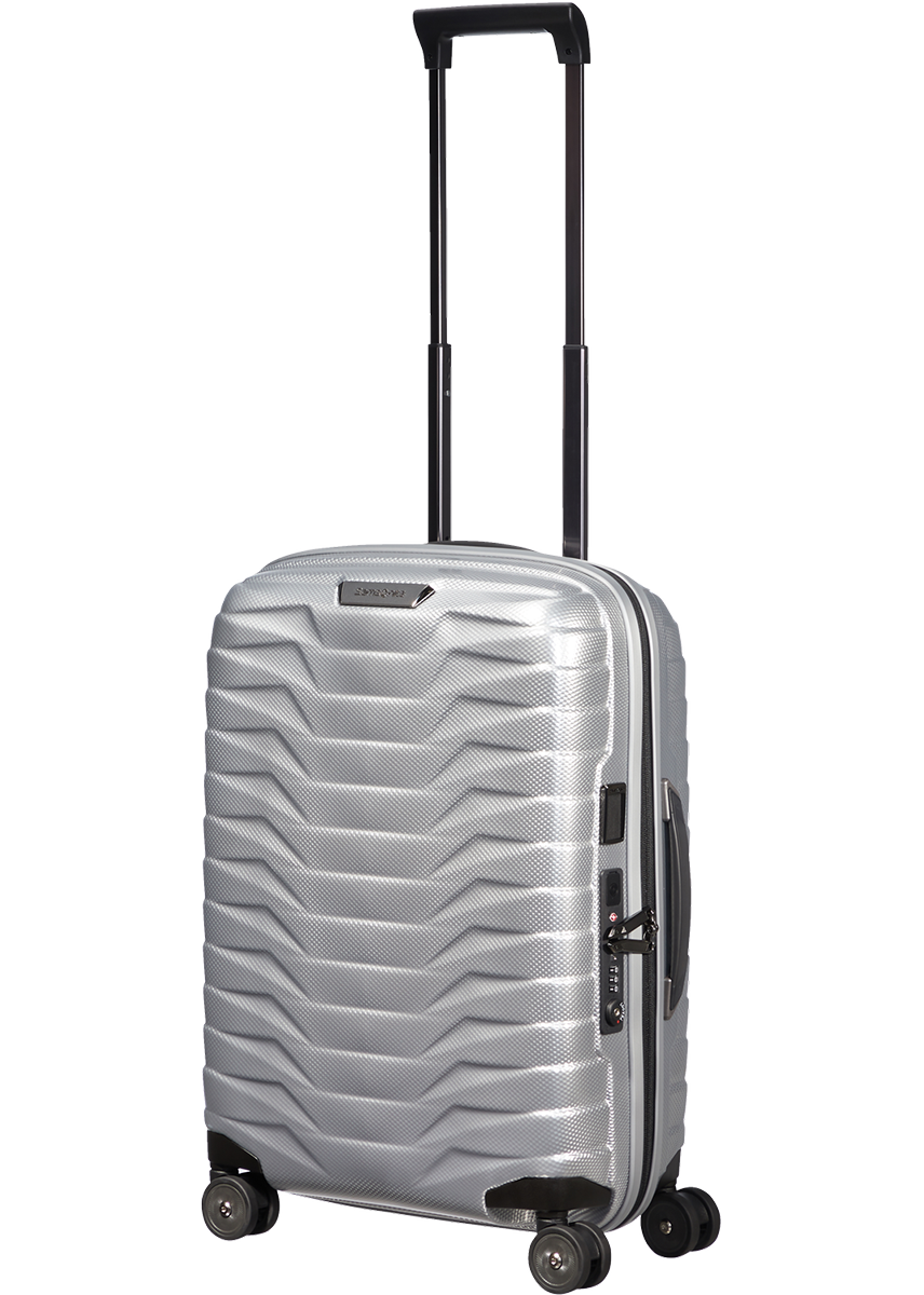 Shop PROXIS 55cm (20/23cm) Spinner Expandable (4 wheels) - Silver in australian