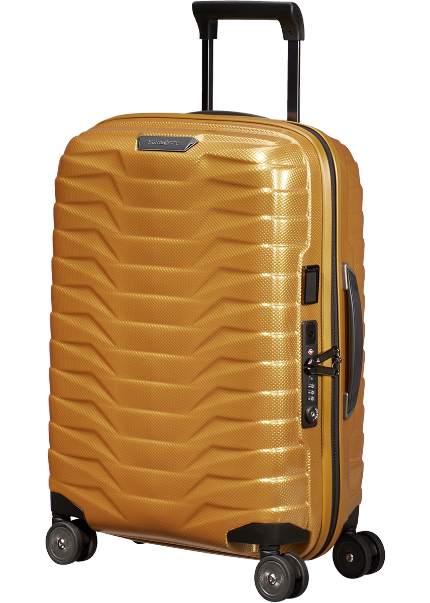 Shop PROXIS 55cm (20/23cm) Spinner Expandable (4 wheels) - Honey Gold in australian
