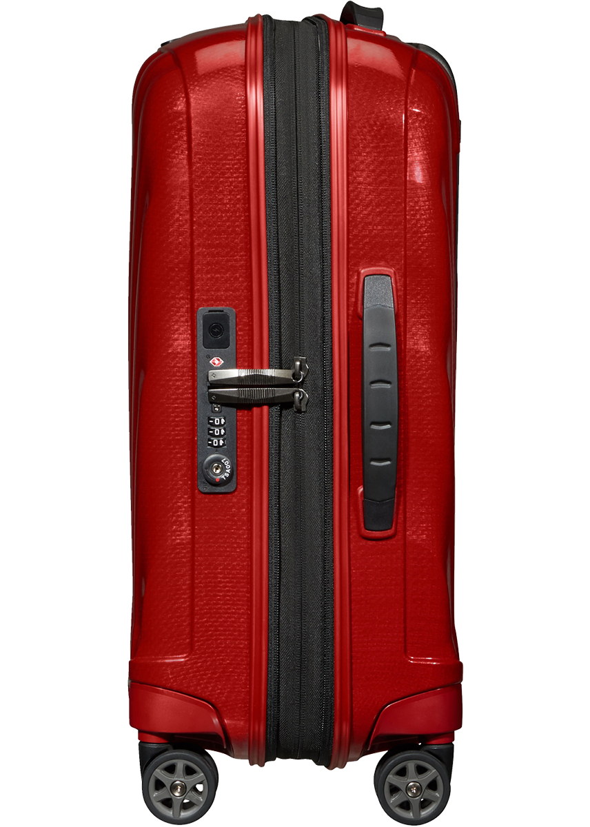 Shop C-Lite Spinner (4 wheels) 55cm Expandable Cabin - Chili red in australian