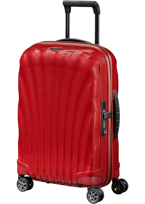 Shop C-Lite Spinner (4 wheels) 55cm Expandable Cabin - Chili red in australian
