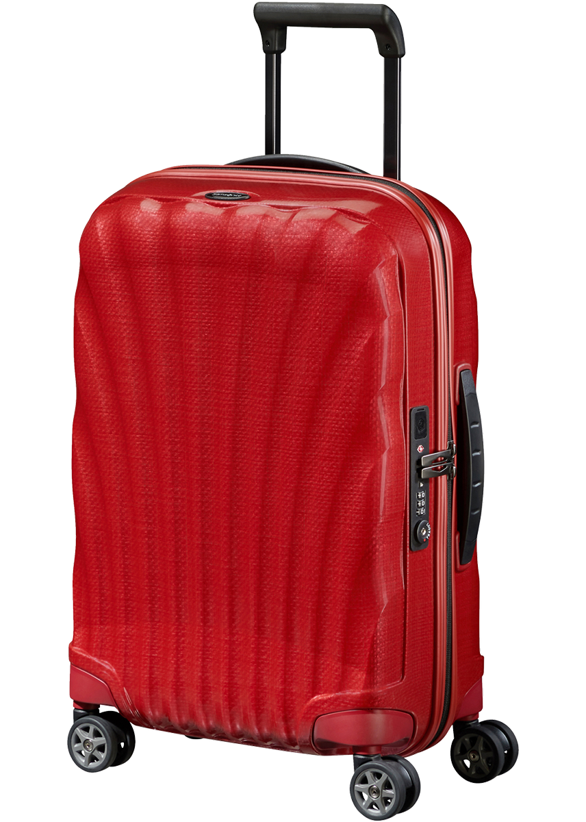 Shop C-Lite Spinner (4 wheels) 55cm Expandable Cabin - Chili red in australian