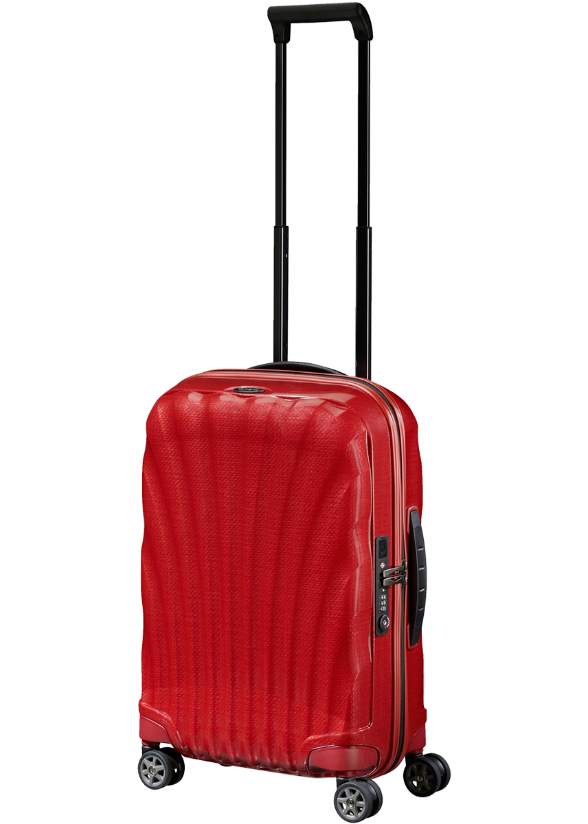 Shop C-Lite Spinner (4 wheels) 55cm Expandable Cabin - Chili red in australian
