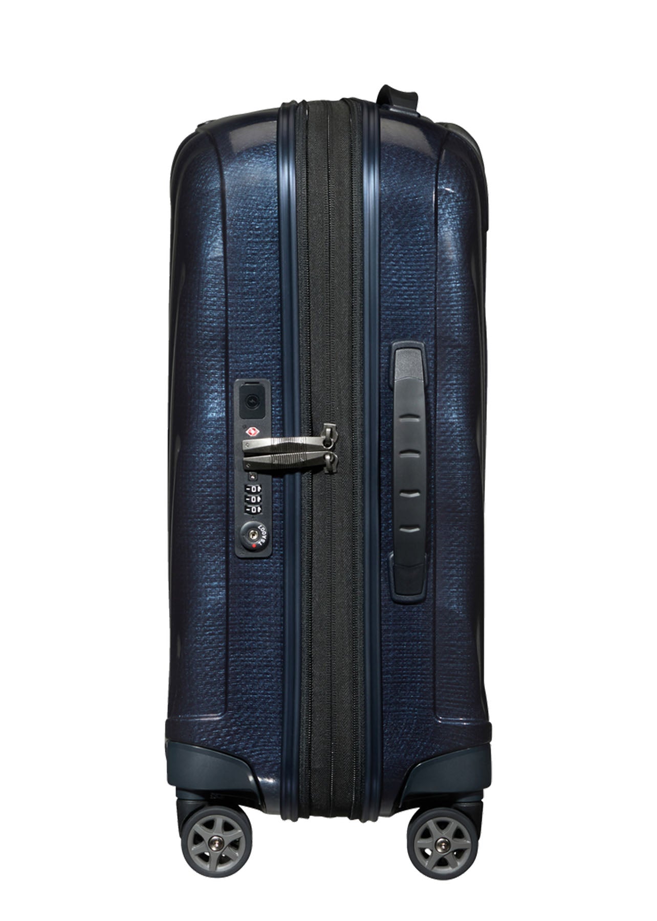 Shop C-Lite Spinner (4 wheels) 55cm Expandable Cabin - Midnight Blue in australian
