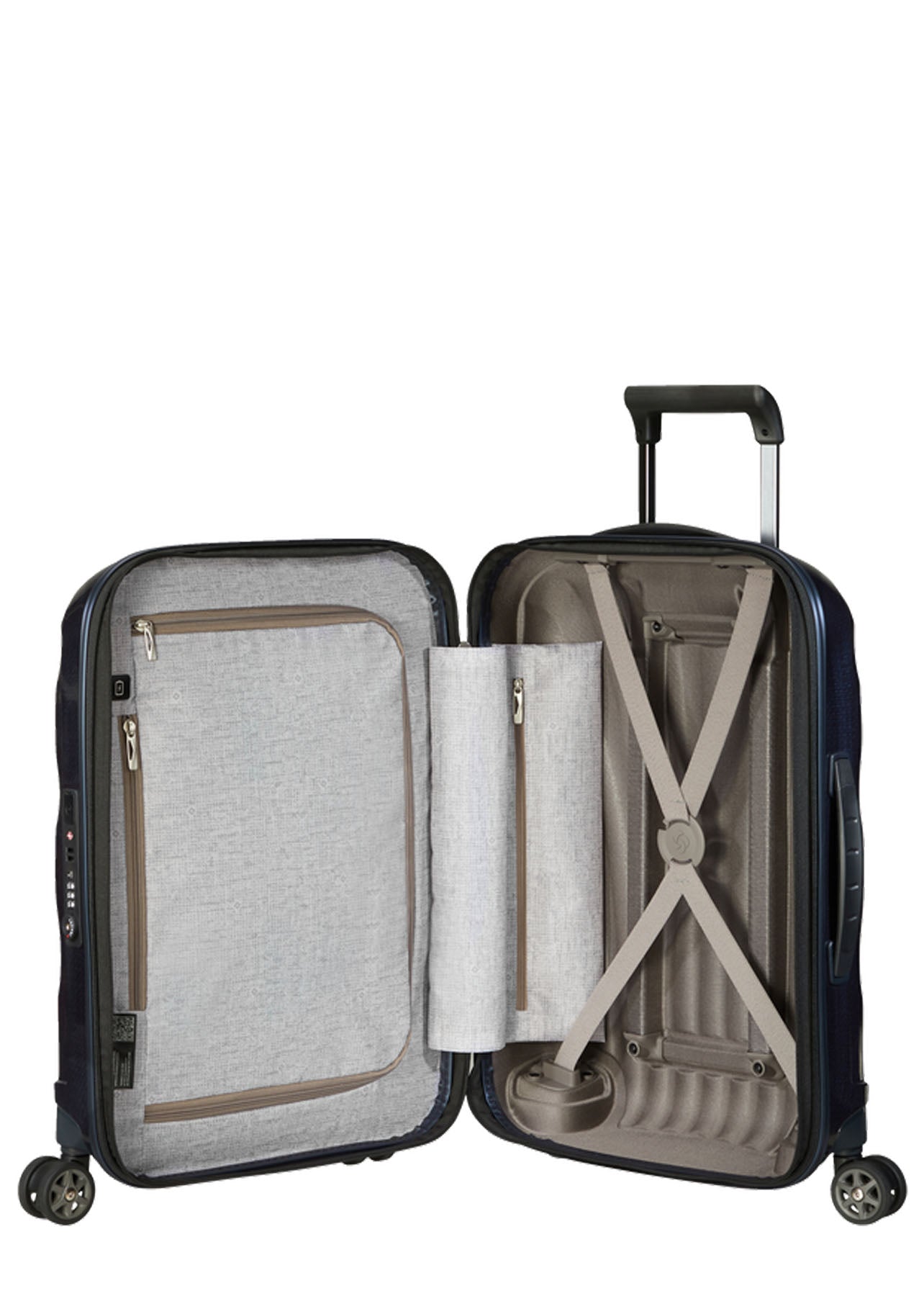 Shop C-Lite Spinner (4 wheels) 55cm Expandable Cabin - Midnight Blue in australian