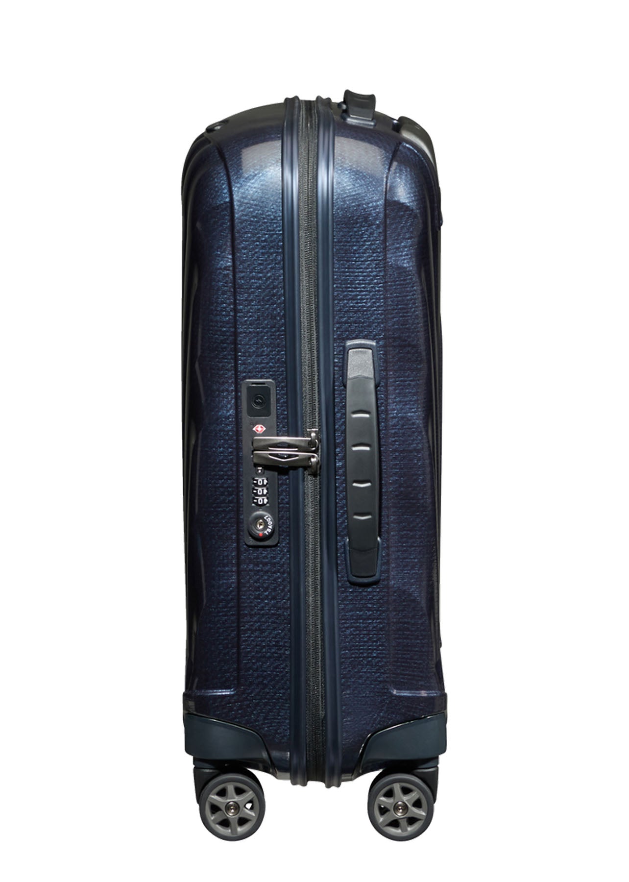 Shop C-Lite Spinner (4 wheels) 55cm Expandable Cabin - Midnight Blue in australian