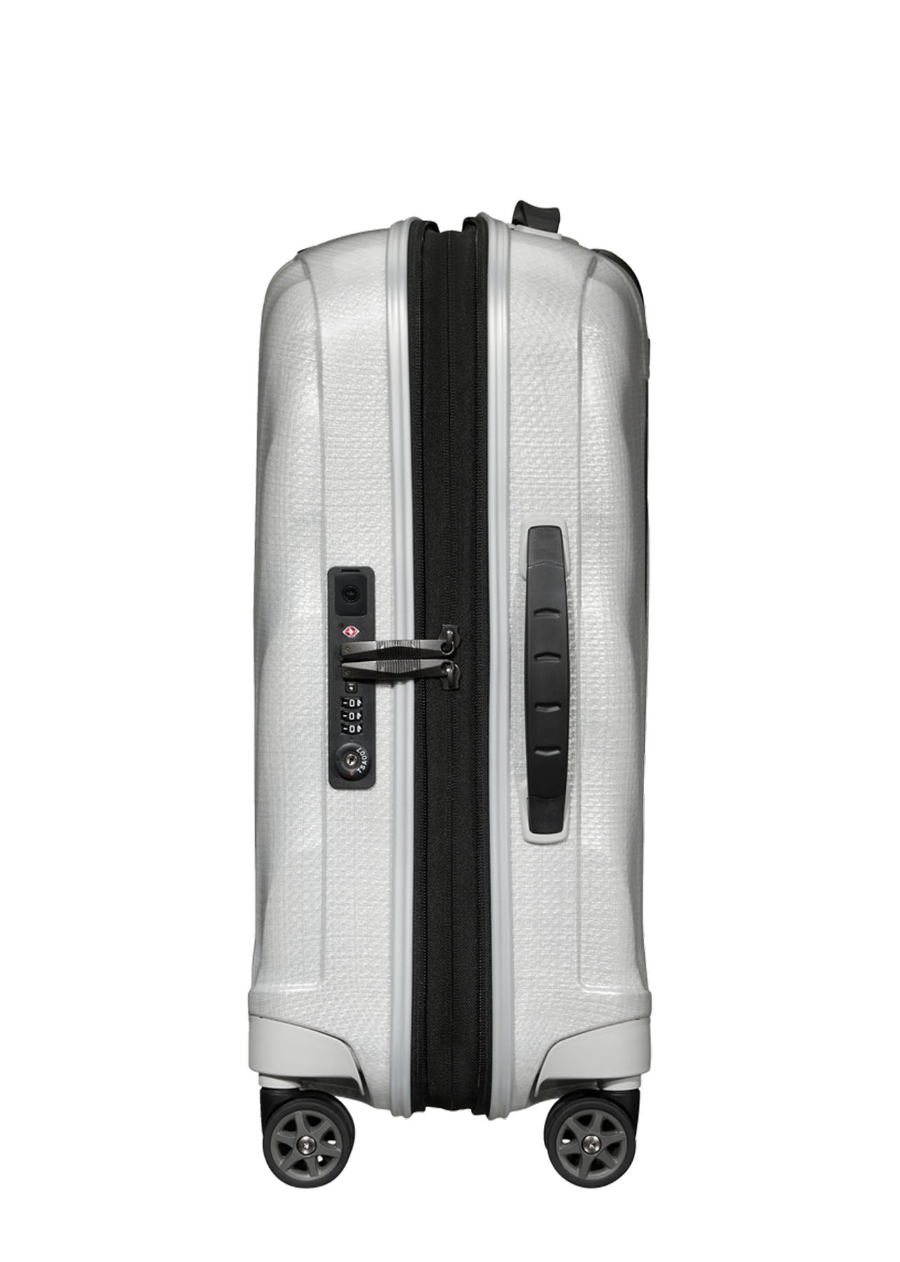 Shop C-Lite Spinner (4 wheels) 55cm Expandable Cabin - Off White in australian