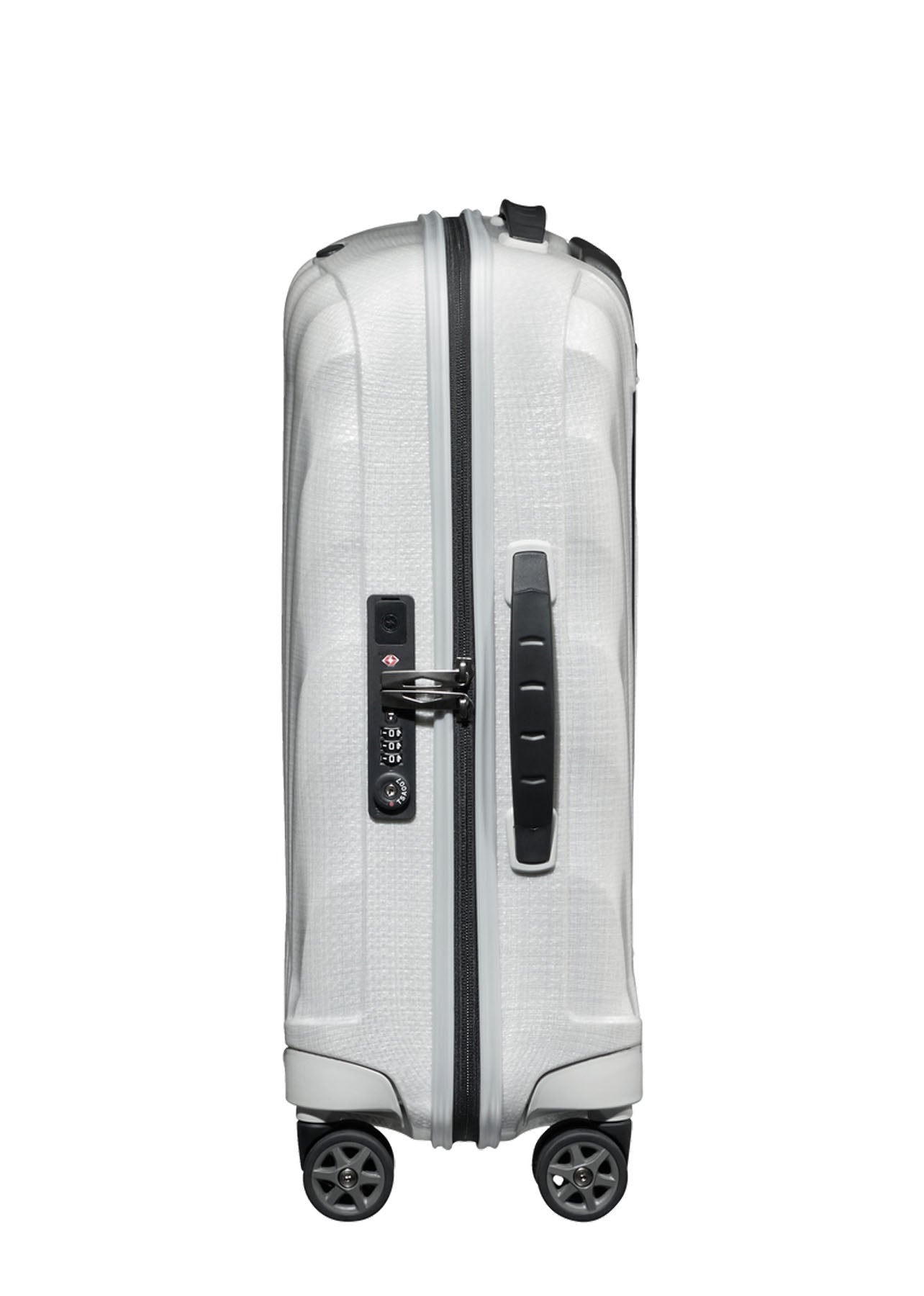 Shop C-Lite Spinner (4 wheels) 55cm Expandable Cabin - Off White in australian