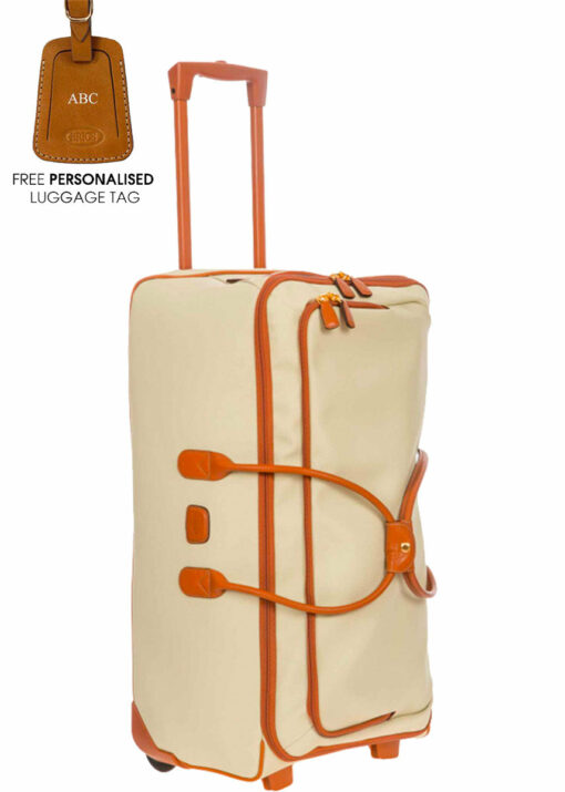 Shop Firenze Check-In Wheeled Holdall - Cream in australian