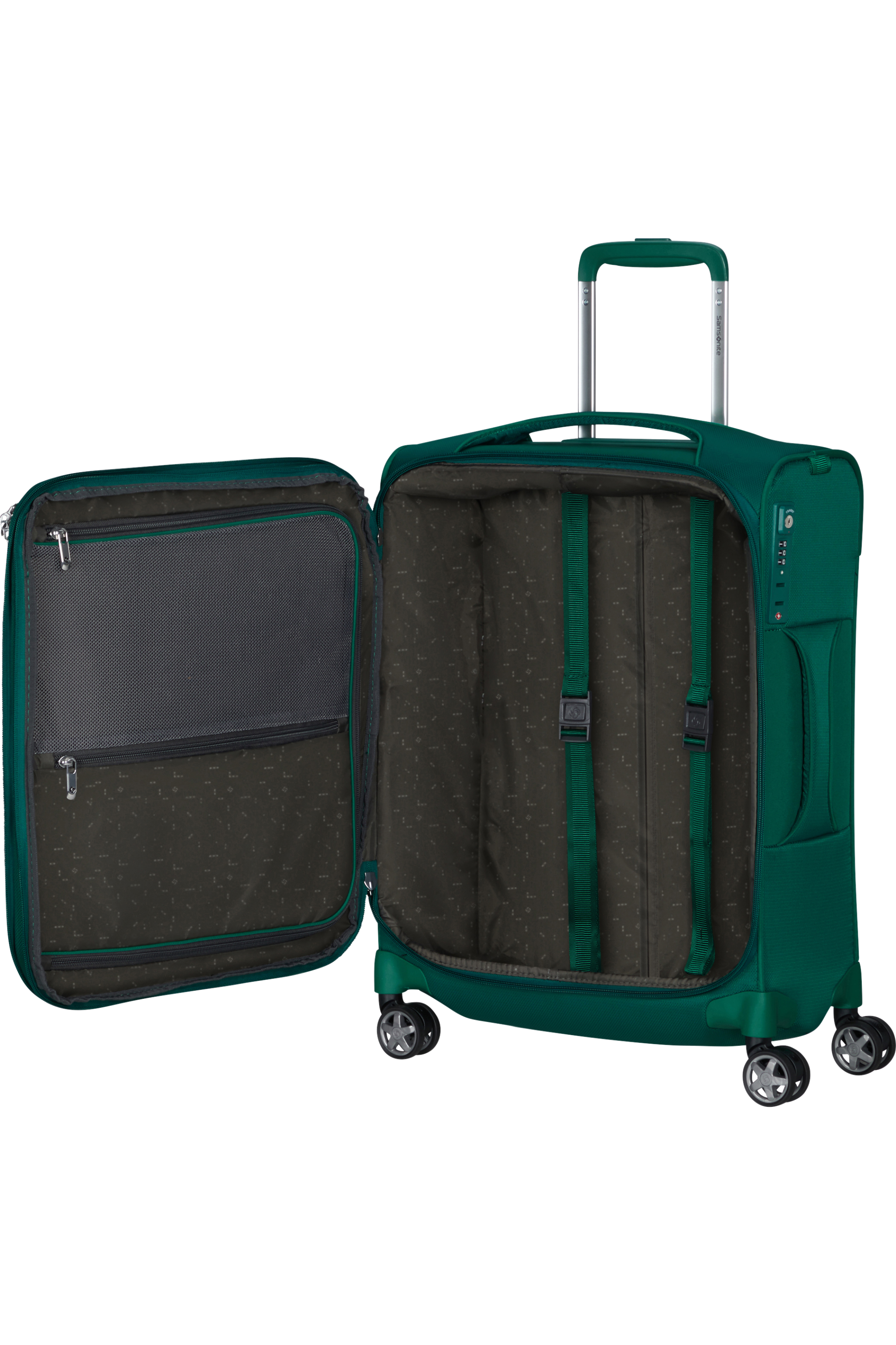 Shop D'LITE 55cm Spinner Expandable (4 wheels) - Pine Green in australian