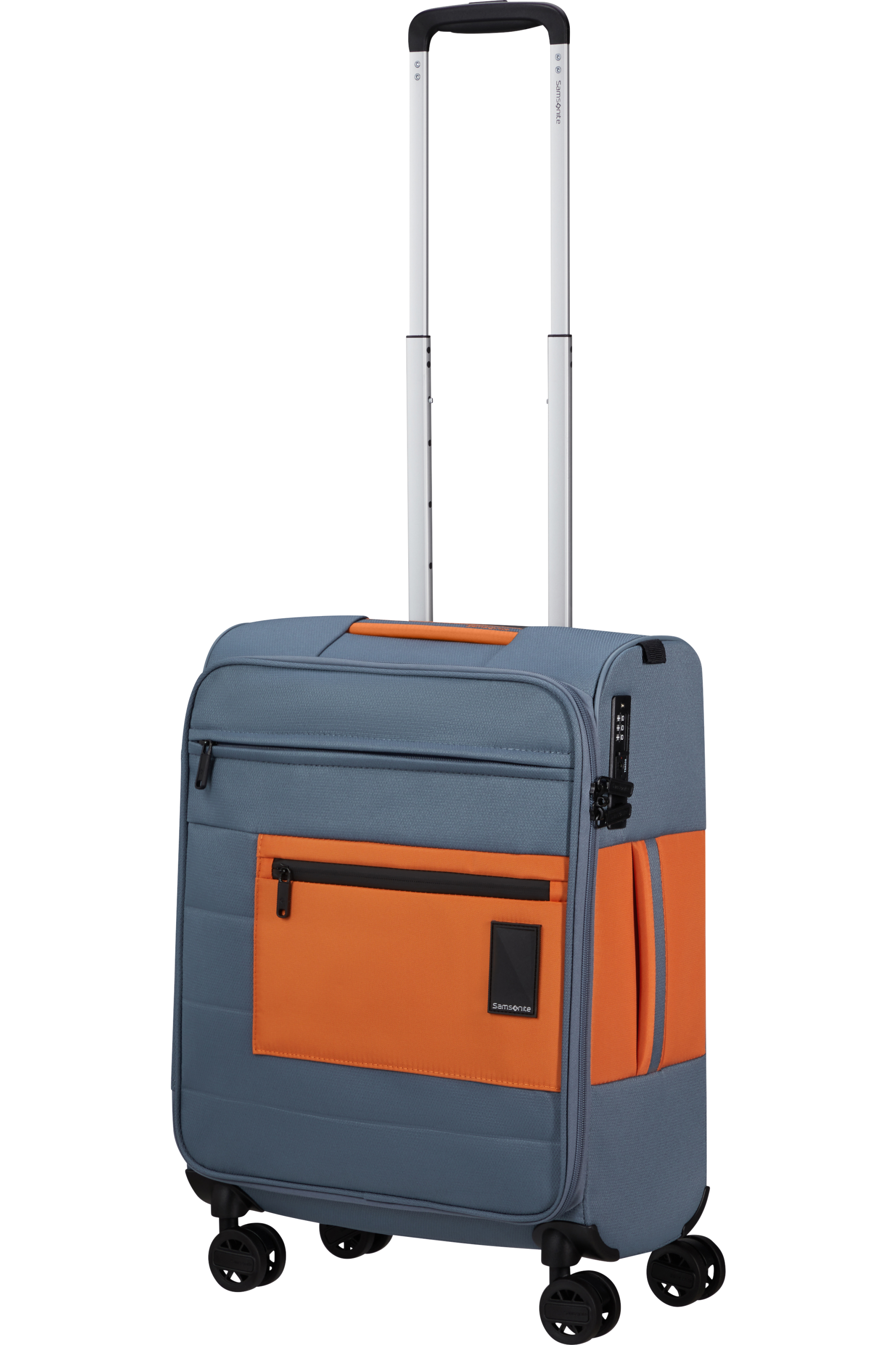 Shop VAYCAY Spinner (4 wheels) 55cm - Blueberry Blue/Orange in australian