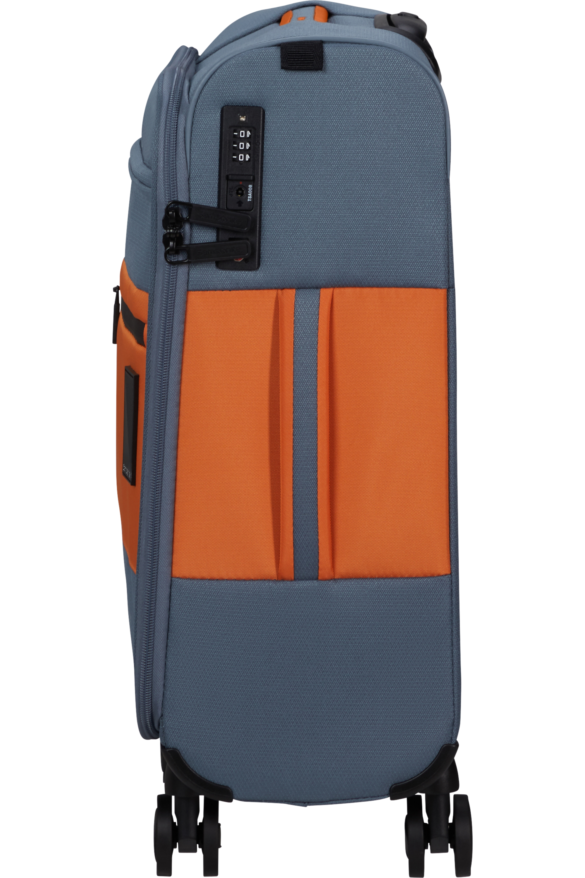 Shop VAYCAY Spinner (4 wheels) 55cm - Blueberry Blue/Orange in australian